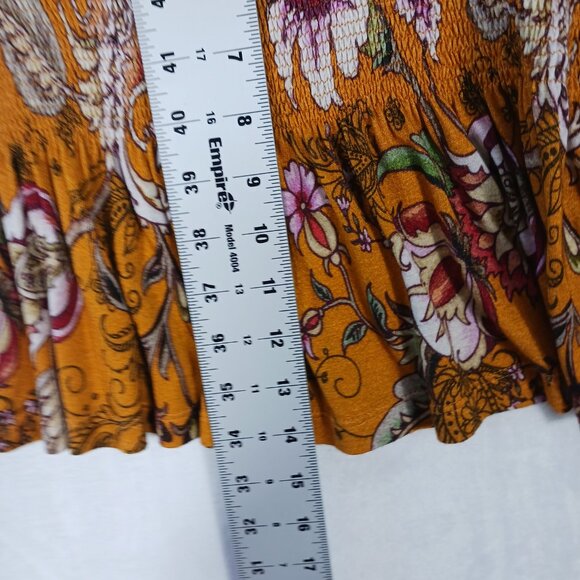 Anthropologie Conditions Apply Smocked Peplum Top, Medium, Ruffled, Cottage Core - Picture 9 of 16